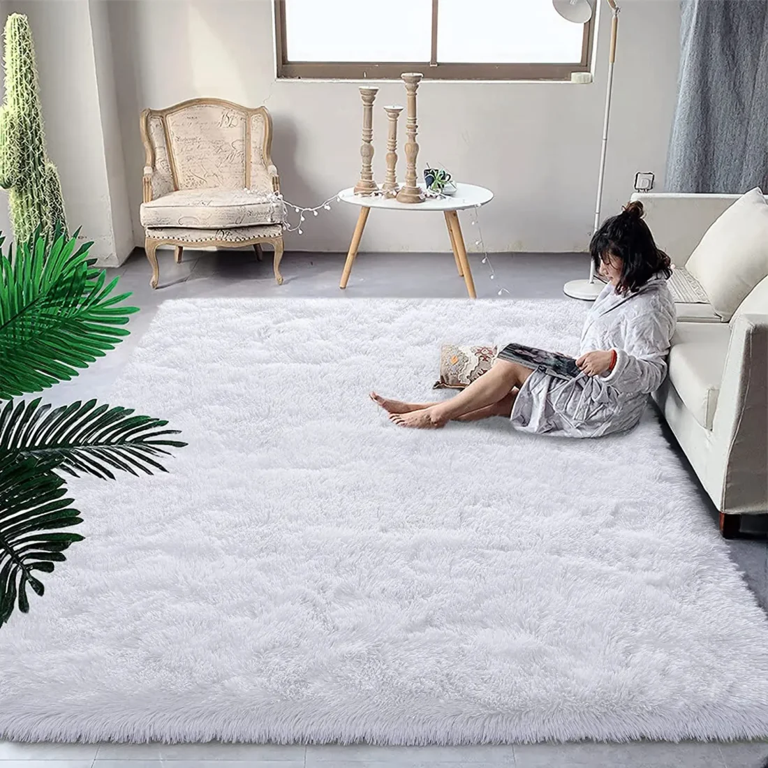 Thicken plush carpet home decoration Large Area Rug Fluffy warm winter carpets for living room rugs for Bedroom floor mats