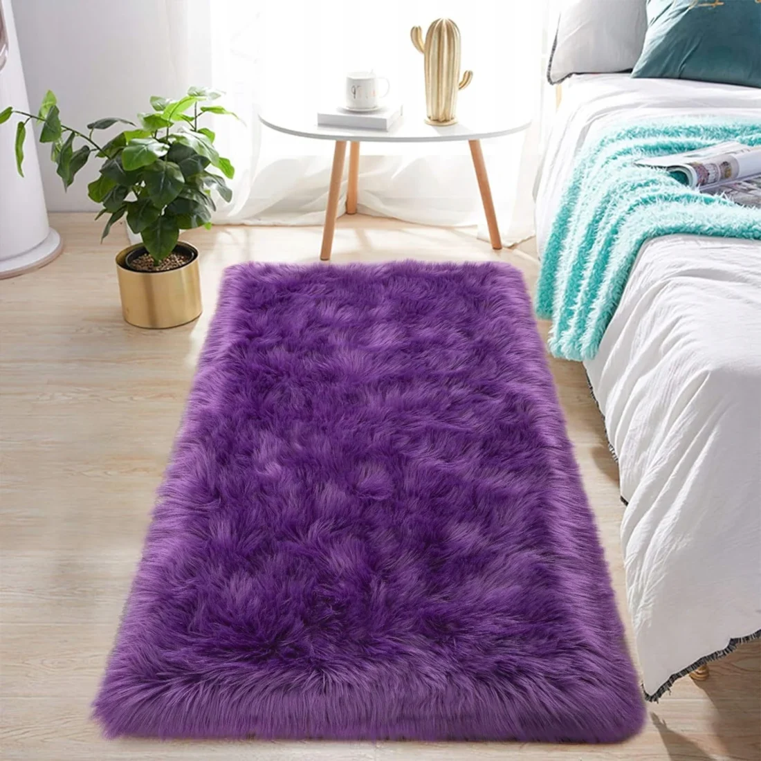 Soft Faux Fur Wool Carpet Area Rug Fluffy Carpets for living room hairy rugs for Bedroom home decor sofa cover floor mats - Image 4