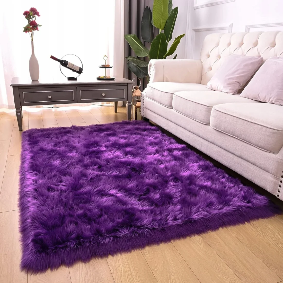 Soft Faux Fur Wool Carpet Area Rug Fluffy Carpets for living room hairy rugs for Bedroom home decor sofa cover floor mats - Image 2